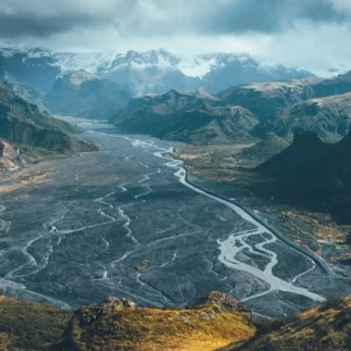 A moment of Þórsmörk hike day tour with Midgard Adventure in Iceland