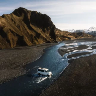 A moment of Þórsmörk hike day tour with Midgard Adventure in Iceland