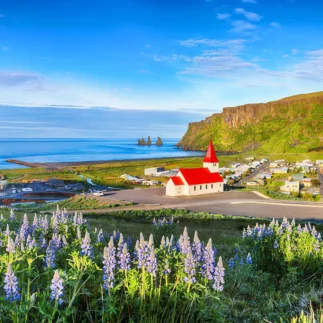 A breathtaking view of Vikurkirkja Christian church