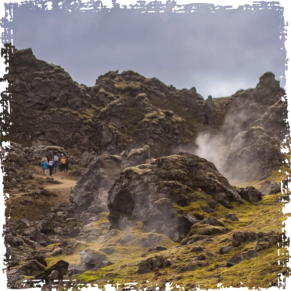 A moment from the Landmannalaugar highlands day tour