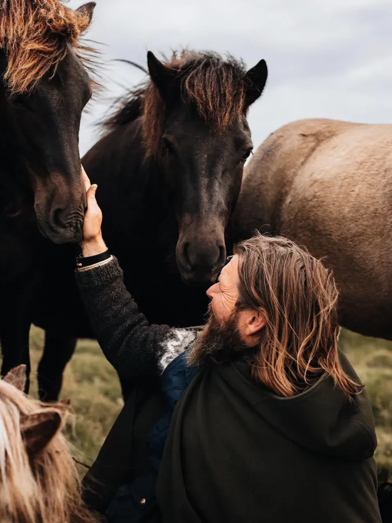 A moment with Mr Iceland's horses