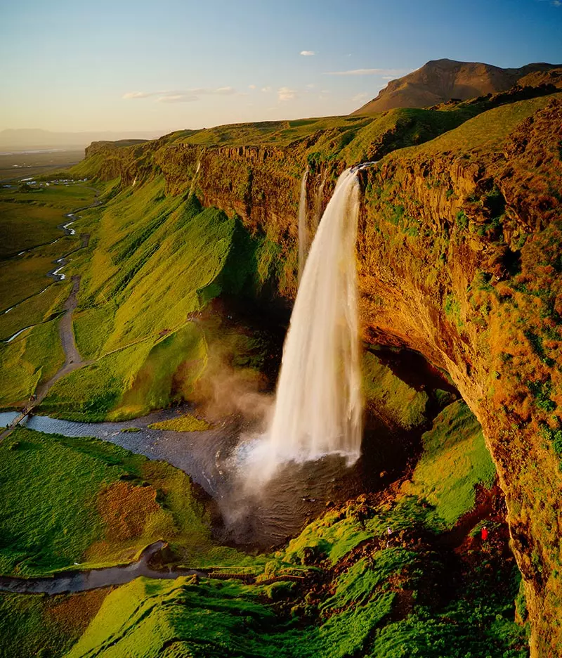 Amazing Seljalandsfoss waterfall