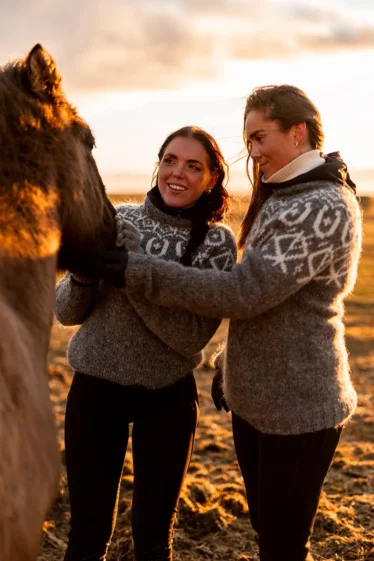 Girls with Mr Iceland wool sweaters