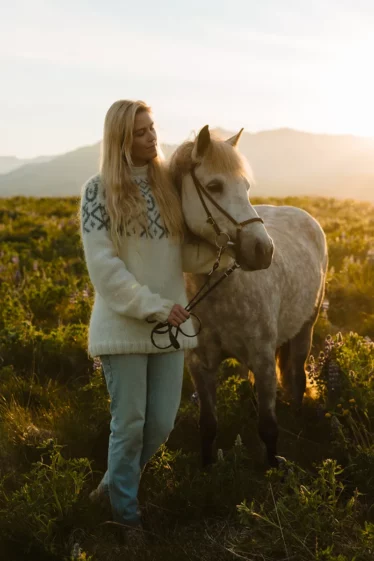 Icelandic organic wool handmade sweater