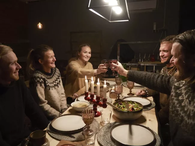 Mr Iceland - a good meal after horse ride tour