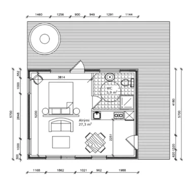 Mr Iceland's cabin planimetry