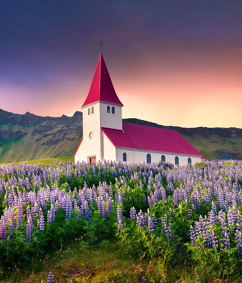 Small church in the Vik village