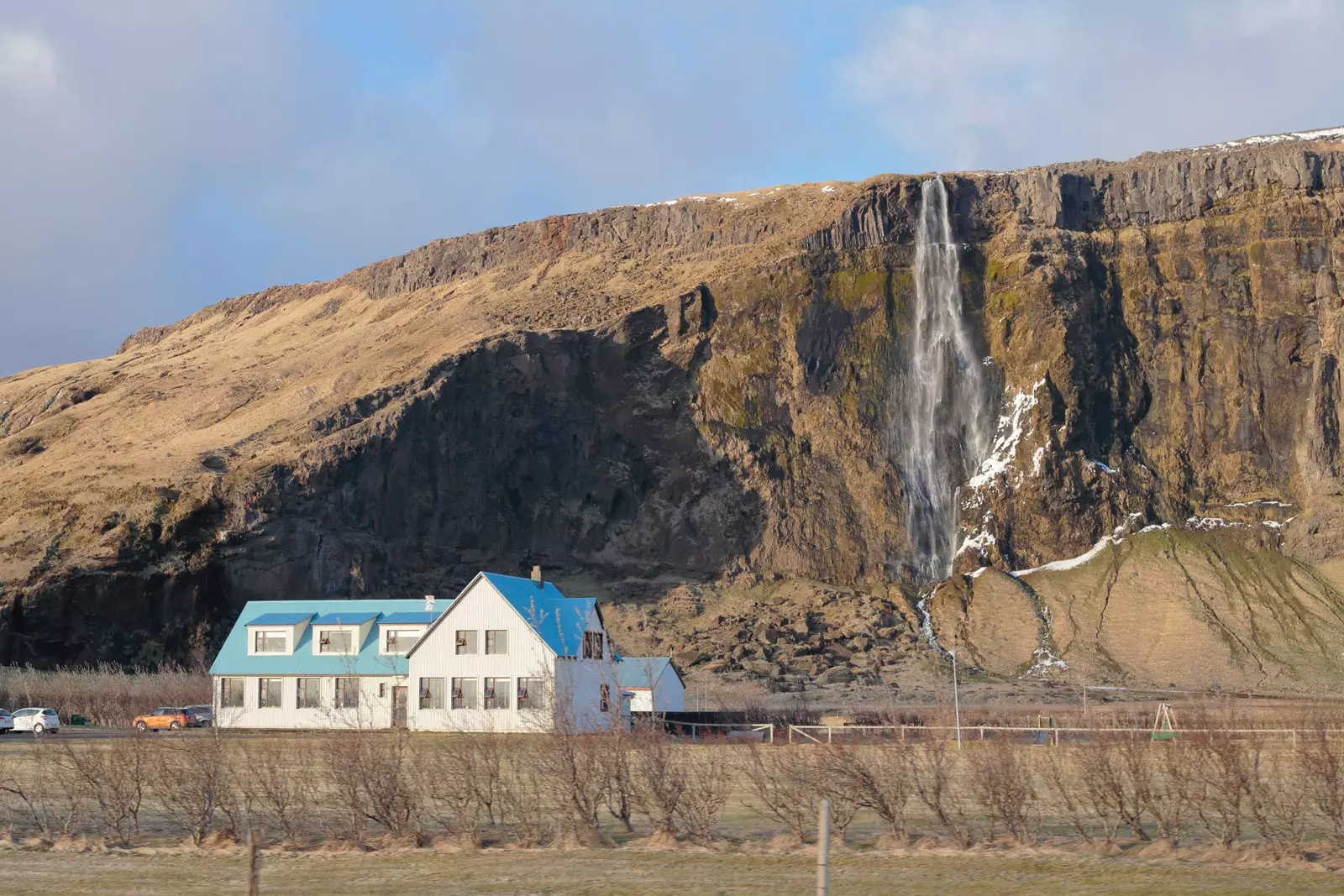 Þórsmerkurvegur waterfatt at Hvolsvöllur Iceland