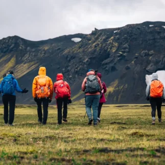 A moment of Þórsmörk hike day tour with Midgard Adventure in Iceland