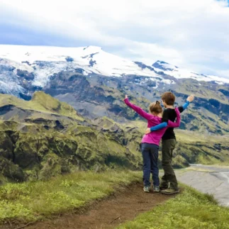 A moment of Þórsmörk hike day tour with Midgard Adventure in Iceland