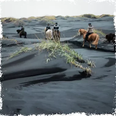 The Black Sand Beach was incredible during this horseback ride