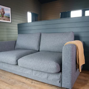 The sofa in Mr Iceland cabins accomodation